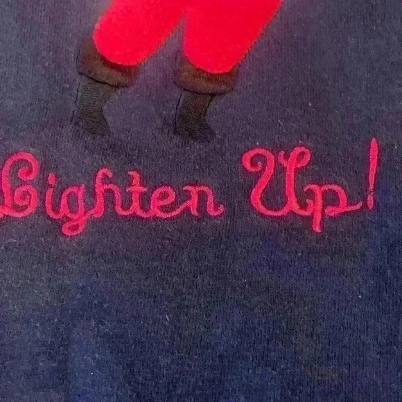 Christmas Santa Embroidered Fleece lined Sweatshirt size XL Ugly Christmas Sweat - Picture 4 of 5